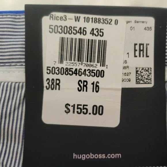 BOSS Hugo Boss Black Label Blue Slim Fit Stretch Pants